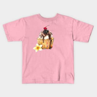 Ice Cream Cupcake with a Cherry on Top Kids T-Shirt